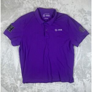 Mercedes AMG Petronas F1 Men's Lewis Hamilton Polo Shirt Purple XXL Racing